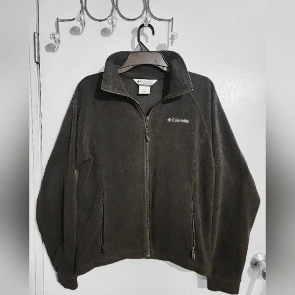 Black Columbia Full Zip Pockets Jacket Youth 18 20 - Picture 2 of 5